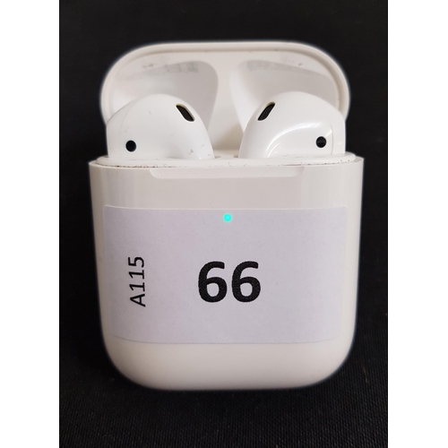 66 - PAIR OF APPLE AIRPODS 2ND GENERATION
in Wireless charging case