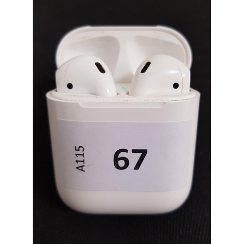 67 - PAIR OF APPLE AIRPODS 2ND GENERATION
in Lightning charging case