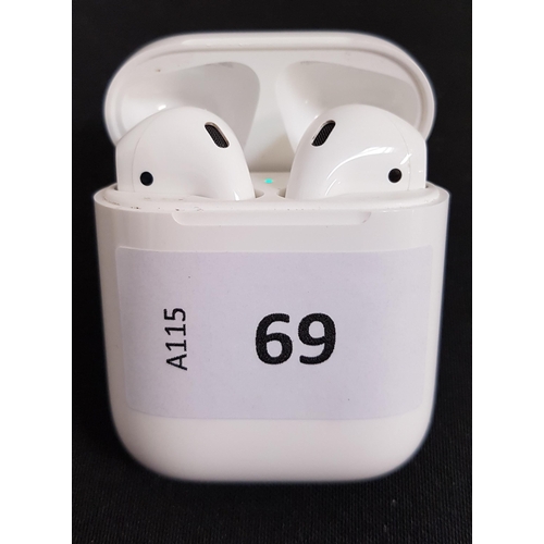 69 - PAIR OF APPLE AIRPODS 2ND GENERATION
in Lightning charging case