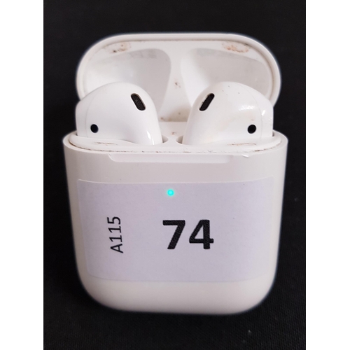 74 - PAIR OF APPLE AIRPODS 2ND GENERATION
in Wireless charging case