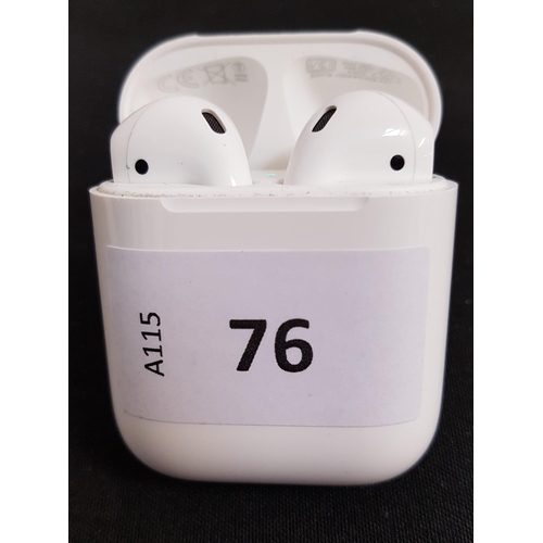 76 - PAIR OF APPLE AIRPODS 2ND GENERATION
in Lightning charging case