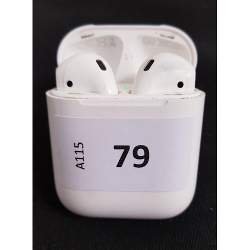 79 - PAIR OF APPLE AIRPODS 2ND GENERATION
in Lightning charging case