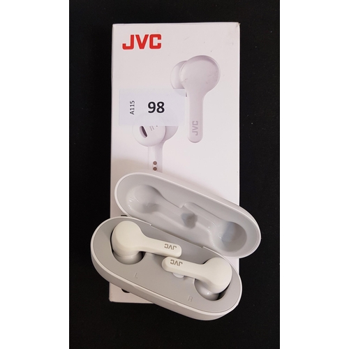 98 - PAIR OF JVC TRUE WIRELESS EARBUDS
in charging case, model HA-A8T, with box