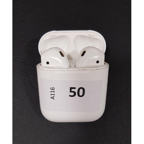 50 - PAIR OF APPLE AIRPODS 2ND GENERATION
in Lightning charging case
