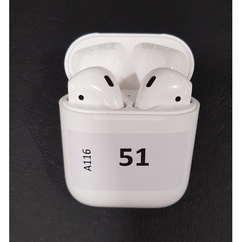 51 - PAIR OF APPLE AIRPODS 2ND GENERATION
in Lightning charging case