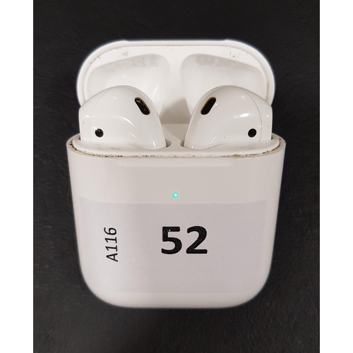 52 - PAIR OF APPLE AIRPODS 2ND GENERATION
in Wireless charging case