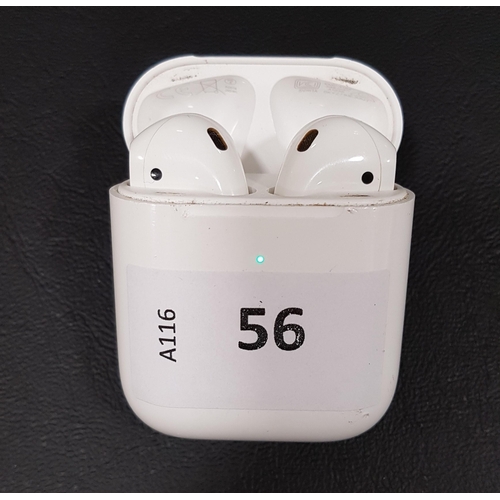 56 - PAIR OF APPLE AIRPODS 2ND GENERATION
in Wireless charging case