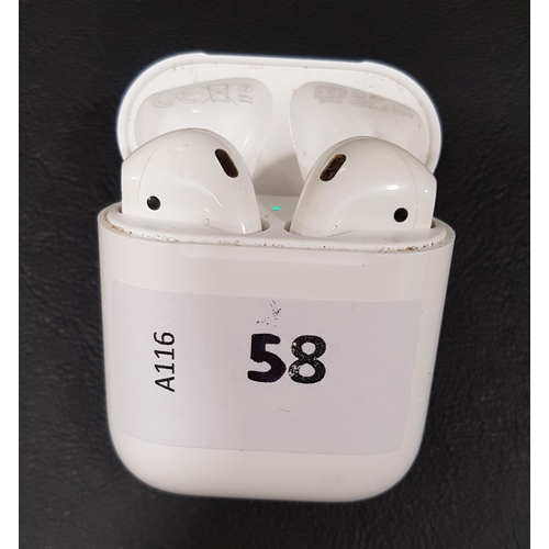 58 - PAIR OF APPLE AIRPODS 2ND GENERATION
in Lightning charging case