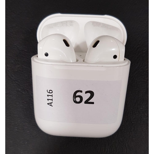 62 - PAIR OF APPLE AIRPODS 2ND GENERATION
in Lightning charging case