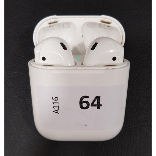 64 - PAIR OF APPLE AIRPODS 2ND GENERATION
in Lightning charging case