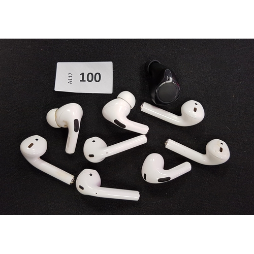 100 - SELECTION OF LOOSE EARBUDS
including Apple (9)