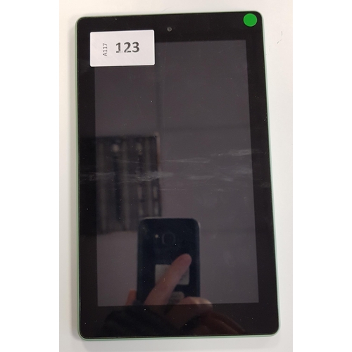 123 - AMAZON KINDLE FIRE 7 9th GENERATION
serial number GCC1 1708 0326 01UK
Note: It is the buyer's respon... 