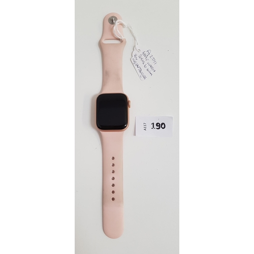 190 - APPLE WATCH SERIES 6
40mm case; model A2291; S/N GY6DWTBVQ1RG; NOT Apple Account Locked 
Note: It is... 