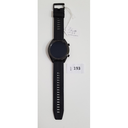 193 - HUAWEI GT-813 SMARTWATCH
model FTN-B19
Note: It is the buyer's responsibility to make all necessary ... 