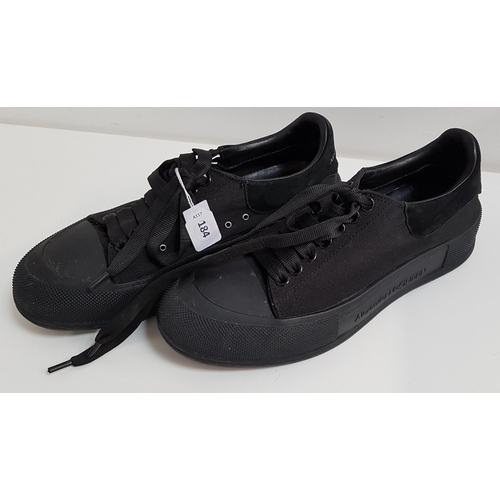 184 - PAIR OF ALEXANDER MCQUEEN PLIMSOLE SNEAKER
size 42
Note: there are some light marks otherwise as new