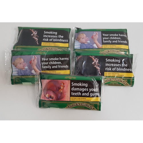 212 - 5x 50g POUCHES OF GOLDEN VIRGINIA TOBACCO
Note: You must be over the age of 18 to bid on this lot.