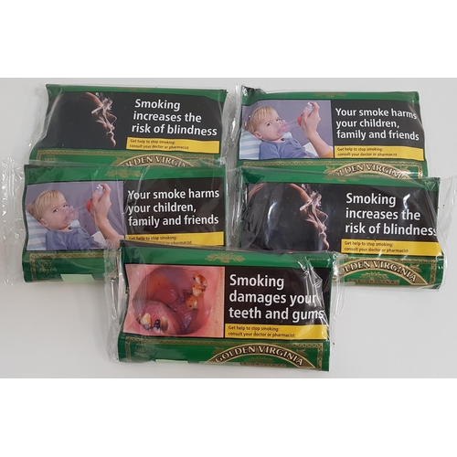 214 - 5x 50g POUCHES OF GOLDEN VIRGINIA TOBACCO
Note: You must be over the age of 18 to bid on this lot.