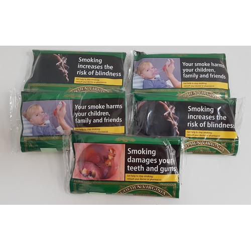 220 - 5x 50g POUCHES OF GOLDEN VIRGINIA TOBACCO
Note: You must be over the age of 18 to bid on this lot.