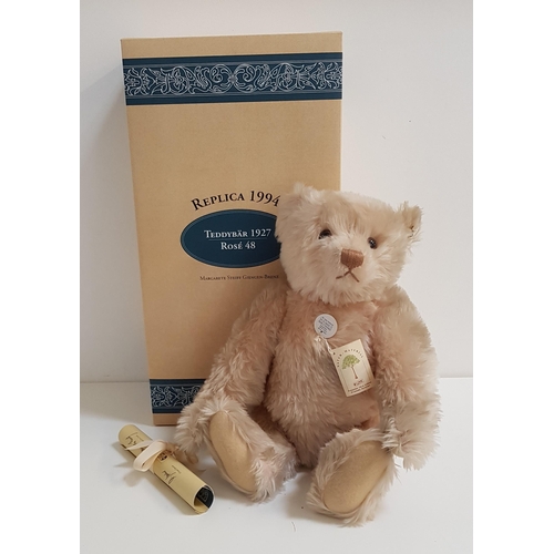 341 - STEIFF TEDDY BEAR 1927 ROSE 48
limited edition number 06116 of 7000, with certificate and box, with ... 