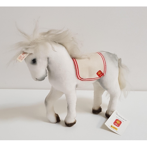 361 - STEIFF LIPIZZANER HORSE
in polyacrylic and cotton for the body, white mohair for the mane and tail, ... 