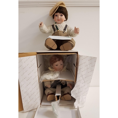 353 - TWO DANBURY MINT IRISH DOLLS COLLECTION
by Jeanne Singer - Kaitlyn, 30cm high and Connor, 30cm high,... 