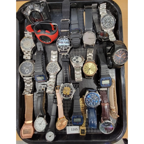 163 - SELECTION OF LADIES AND GENTLEMEN'S WRISTWATCHES
including G-Shock, Casio, Sekonda, Fossil, Parfoie,... 