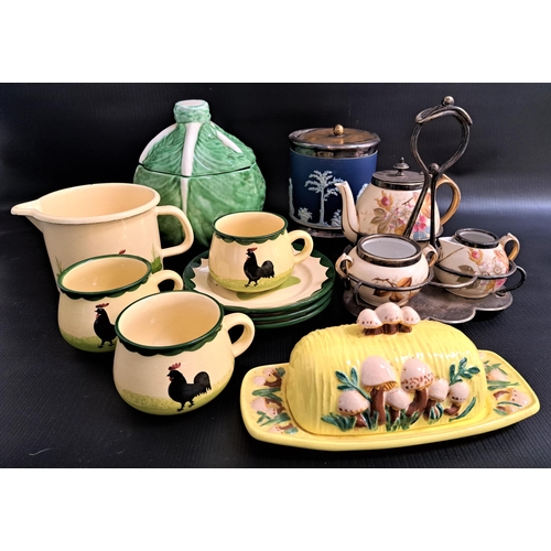 222 - MIXED LOT OF CERAMICS
including a Victoria Carlsbad bachelor tea set with a silver plated stand, Wed... 