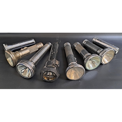 290 - SELECTION OF VINTAGE TORCHES
comprising an all aluminium GEC Approved Safety Torch, Pifco, Mandaw, C... 