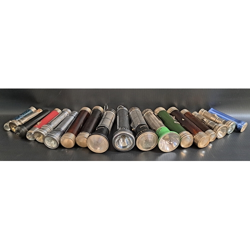 292 - SELECTION OF VINTAGE TORCHES
with examples from Ever Ready, Motor Car, Sterling B.K, Pifco, Crone, C... 