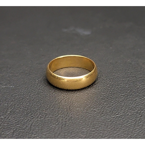 159 - TWENTY-TWO CARAT GOLD WEDDING BAND
ring size O-P and approximately 5.8 grams