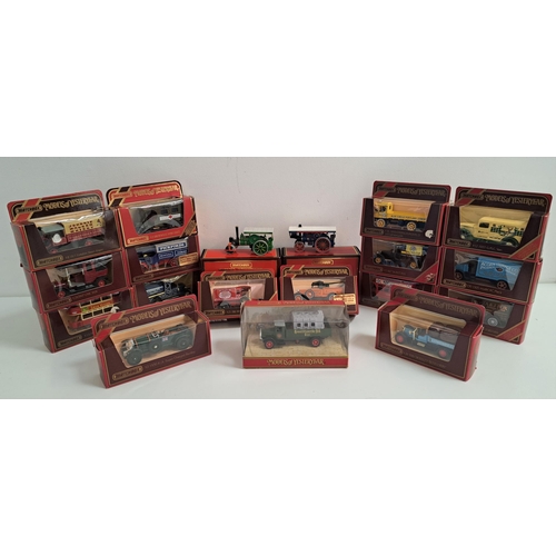 372 - NINETEEN MATCHBOX DIE CAST VEHICLES
models of yesteryear including Aveling-Porter steam roller, Fowl... 