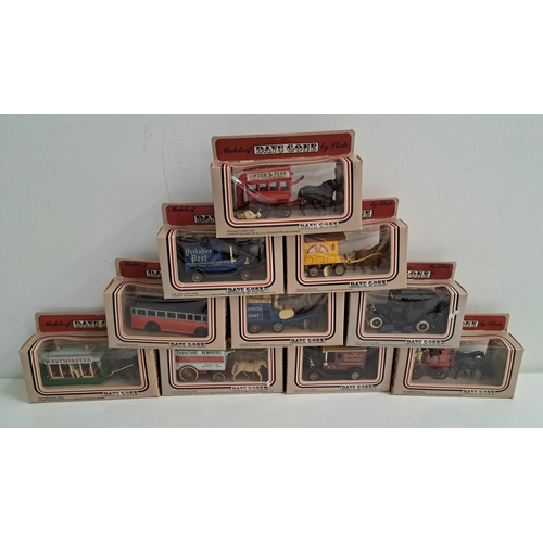 377 - TEN LLEDO DAYS GONE DIE CAST COMMERCIAL VEHICLES
including Yorkshire Post van, Pennine bus, Lipton's... 