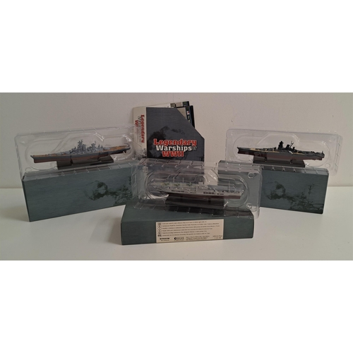 379 - SEVEN DIE CAST BATTLESHIPS
by De Agostini including HMS Ark Royal, HMS Prince Of Wales, Scharnhorst,... 