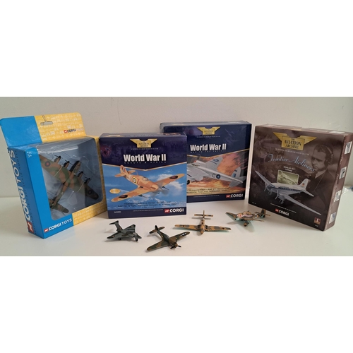 380 - SELECTION OF DIE CAST AEROPLANES
with examples from Corgi and others including Avro Lancaster, Dougl... 