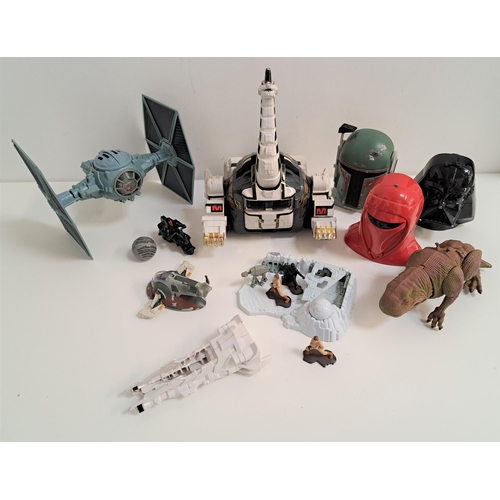 382 - SELECTION OF STAR WARS ITEMS
including a Tie Fighter, Imperial Guard model helmet, Darth Vader model... 