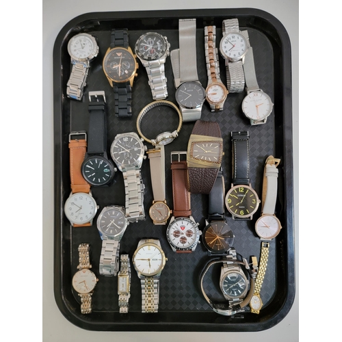 69 - SELECTION OF LADIES AND GENTLEMEN'S WRISTWATCHES
including Tommy Hilfiger, Emporio Armani, Rotary, L... 