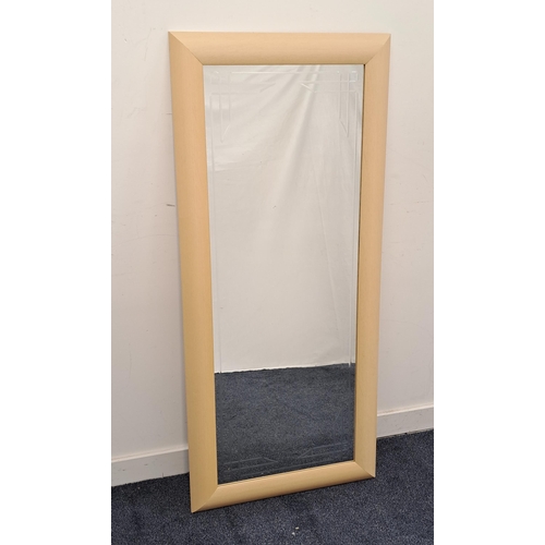 440 - RECTANGULAR WALL MIRROR
in a cushion frame, 136cm x 60.5cm