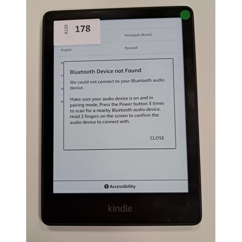 AMAZON KINDLE PAPERWHITE 5
serial number G001 PX11 2204 0J42
Note: It is the buyer's responsibility to make all necessary checks prior to bidding to establish if the device is blacklisted/ blocked/ reported lost. Any checks made by Mulberry Bank Auctions will be detailed in the description. Please Note - No refunds will be given if a unit is sold and is subsequently discovered to be blacklisted or blocked etc.
