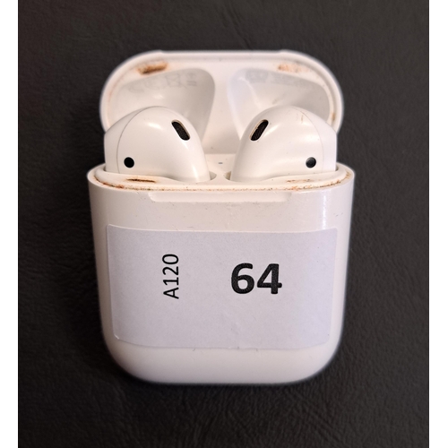 64 - PAIR OF APPLE AIRPODS 2ND GENERATION
in Lightning charging case