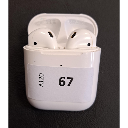 67 - PAIR OF APPLE AIRPODS 2ND GENERATION
in Wireless charging case