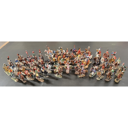 287 - SELECTION OF DEL PRADO DIE CAST MOUNTED FIGURES
including a trooper of the French Dragoons, trooper ... 