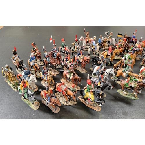 287 - SELECTION OF DEL PRADO DIE CAST MOUNTED FIGURES
including a trooper of the French Dragoons, trooper ... 