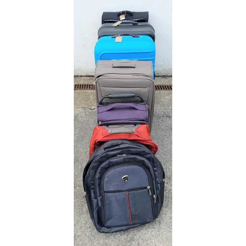 50 - SELECTION OF SIX SUITCASES AND ONE RUCKSACK
including IT Luggage, Around the world, American Tourist... 