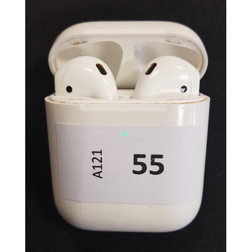 55 - PAIR OF APPLE AIRPODS 2ND GENERATION
in Wireless charging case