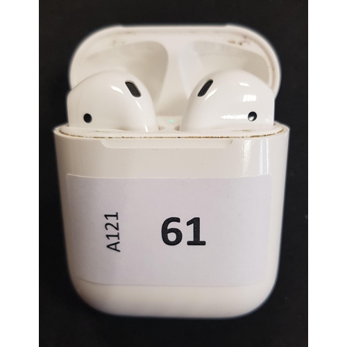 61 - PAIR OF APPLE AIRPODS 1st GENERATION
in Lightning charging case