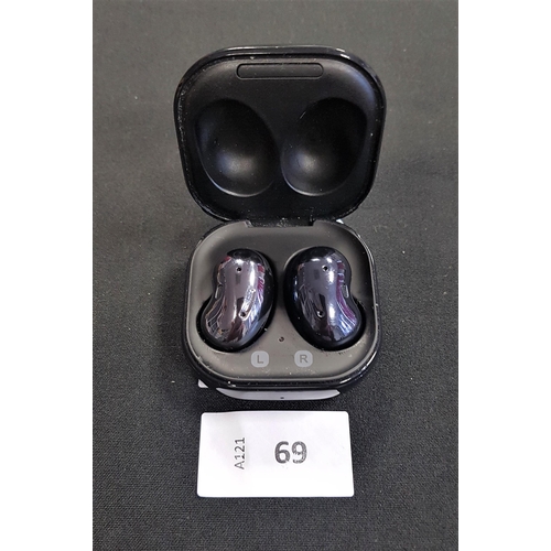 69 - PAIR OF SAMSUNG GALAXY BUDS LIVE IN CHARGING CASE 
model SM-R180