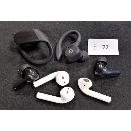 72 - SEVEN LOOSE EARBUDS
including Apple and Soundcore