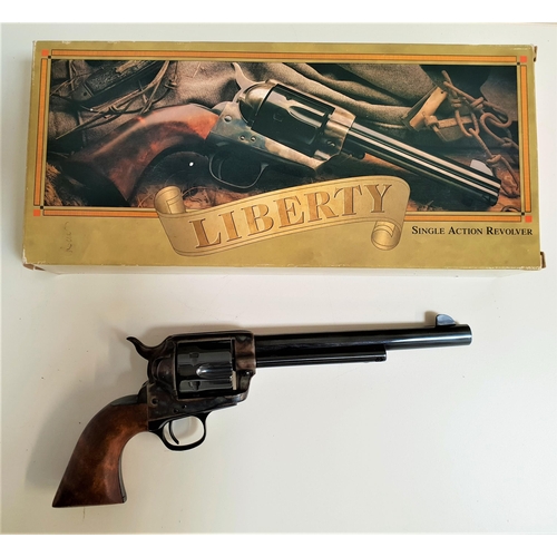 177 - LIBERTY REPLICA 1851 NAVY CONFEDERATE SHERIFF REVOLVER
.380 calibre with a 17.5cm barrel and wood gr... 