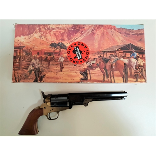 179 - LLI PIETTA REPLICA 1851 PATTERN WESTERN NAVY REVOLVER
with an 18.5cm barrel and wood grip, boxed