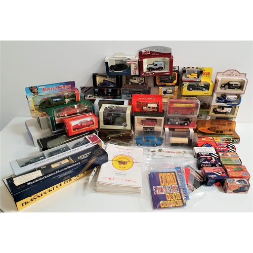 297 - SELECTION OF DIE CAST VEHICLES
with examples from Corgi, Matchbox, Tomy, Dinky and Lledo (56) togeth... 